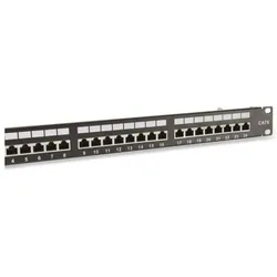 Red4Power CAT.6 Patchpanel R4-N118S, 24-fach, 19", schwarz, Server Zubehör, Schwarz