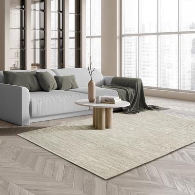 Teppich THE CARPET "Boho Nature Wool", beige (creme beige), B:200cm L:290cm, Wolle, Teppiche, Teppich, Natur Wool Handgewebter Wollteppich skandinavischen Boho-Look