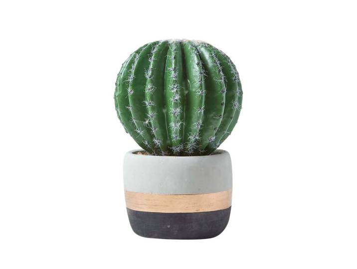 KUNSTPFLANZE Kugelkaktus im Deko-Topf, 19 cm