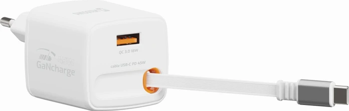 Swissten SlideCharge GaN 45W, Weiß