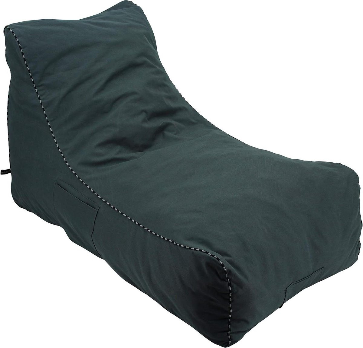 Grijs zitzak ligstoel voor binnen en buiten, 110 cm