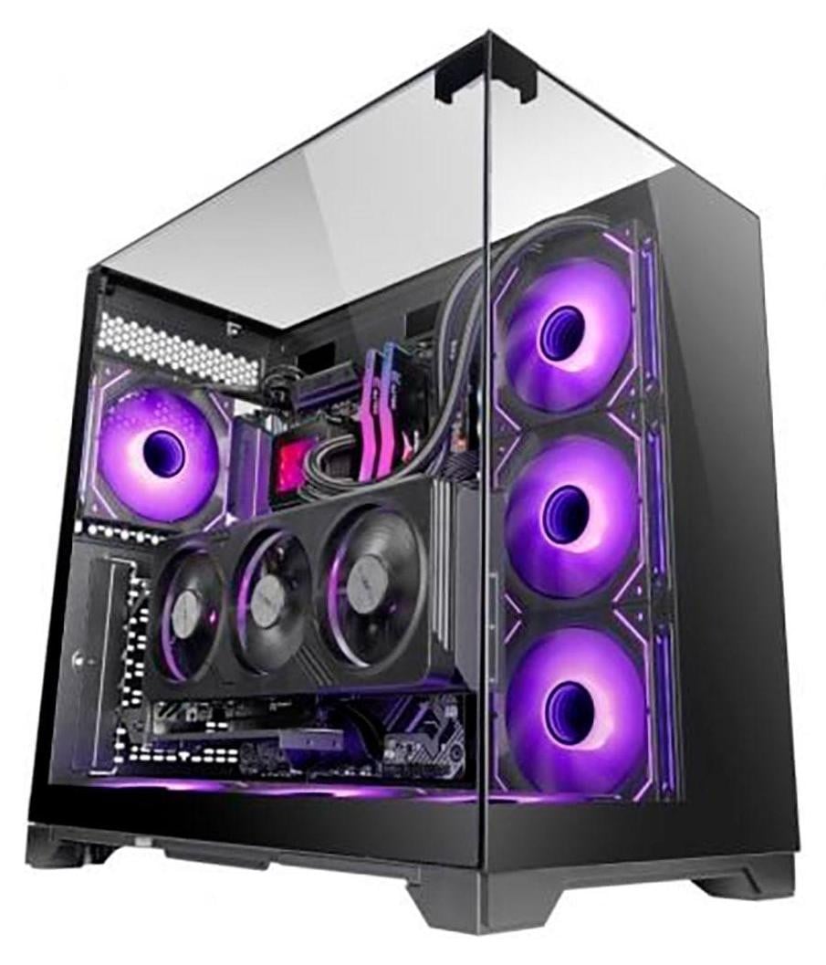 Mars Gaming MC-VISION Midi-tower Gaming PC-behuizing, Zwart, Gehard glas