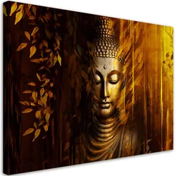 WANDBILD goldener buddha