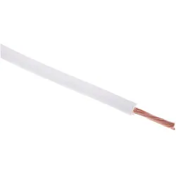 RS PRO, Kabelleitung, Normierte Aderleitung Ø 3mm / 1 mm2 Kupfer, Weiss 32 / 0,2 mm Litzen, 100m (100 m)