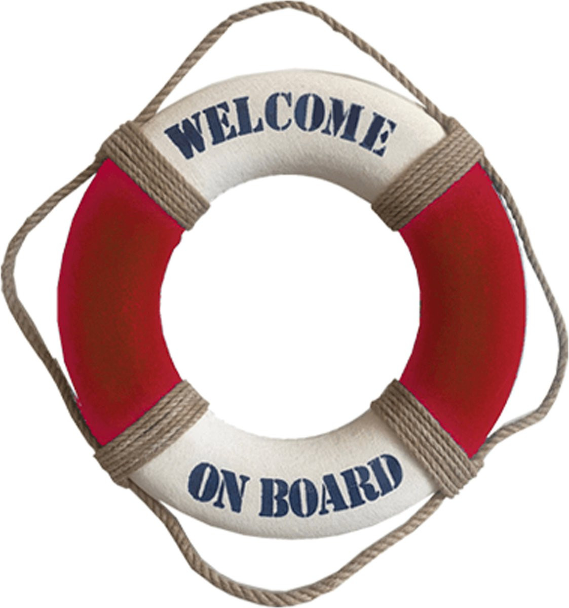 Gerkimex Reddingsboei Rood/Wit Kunststof 50 cm Maritiem Thema Decoratie