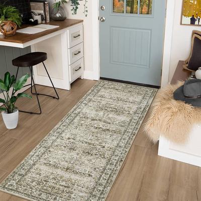Garvee Vintage Distressed Floral Vine Area Rug