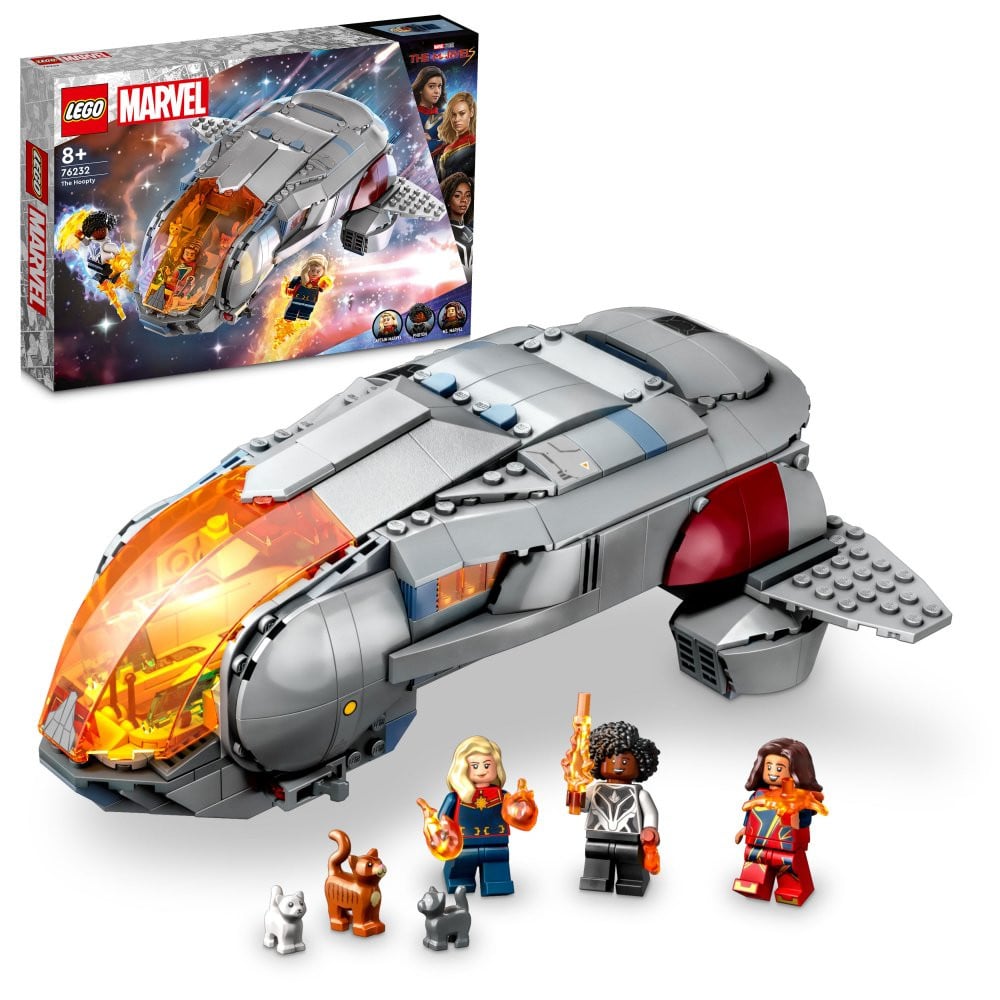 LEGO 76232 Marvel Hoopty ruimteschipset met Captain Marvel, Ms. Marvel, Photon en Flerken Goose minifiguren