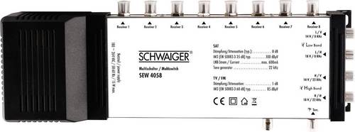 Schwaiger SEW4058 SAT Multischalter Eingänge (Multischalter): 5 (4 SAT/1 terrestrisch) Teilnehmer-Anzahl: 8