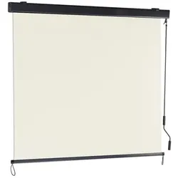 relaxdays Senkrechtmarkise mit Kurbel beige