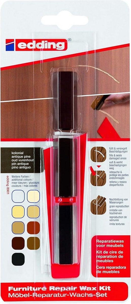 Reparatieset voor meubels en hout: was om krassen en gaten te vullen