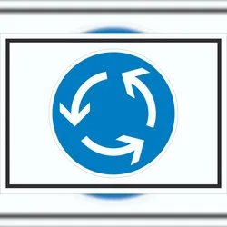 HB-Druck Schild Kreisverkehr Symbol A3 (297x420mm)