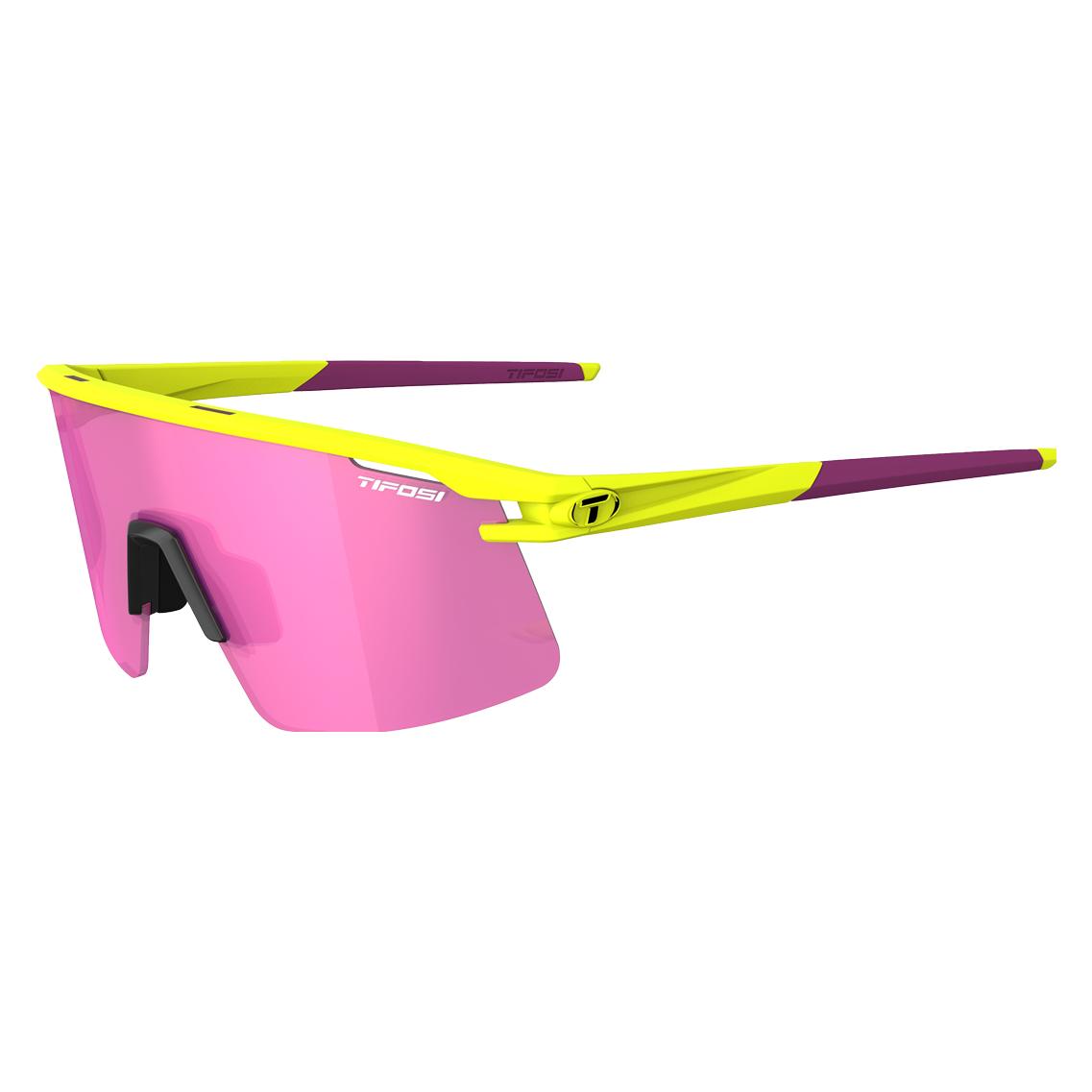 Tifosi Sonnenbrille Moab Lite Speed Yellow M-L Clarion Sunset Pink/AC-Red/Clear (speed yellow, Ac Red, Clarion Sunset Pink, Clear) (60679779)
