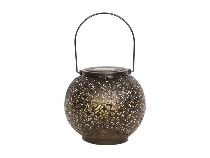 Solar-Laterne mit Ornament, LED warmweiss