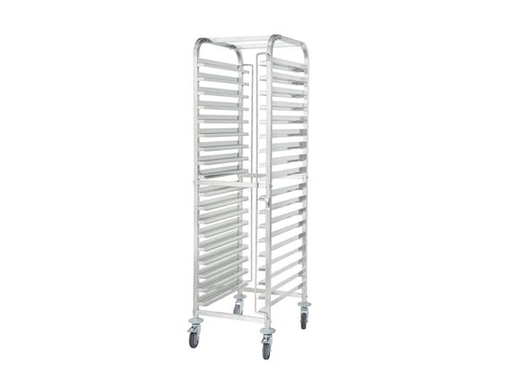 METRO Professional 2-in-1-Regalwagen GN 1/1 GSC101821, 18 Niveaus, Edelstahl, 60,5 x 46,3 x 175 cm, silber