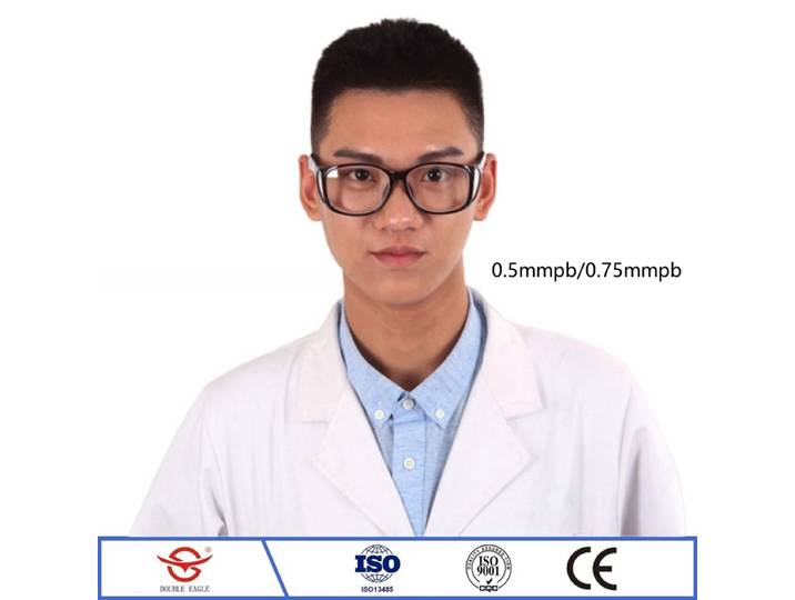 Lunettes de protection radiologique frontale et latérale recommandées, 0,5 mm Pb/0,75 mm Pb, lunettes de protection contre les rayons X et les rayons gamma.