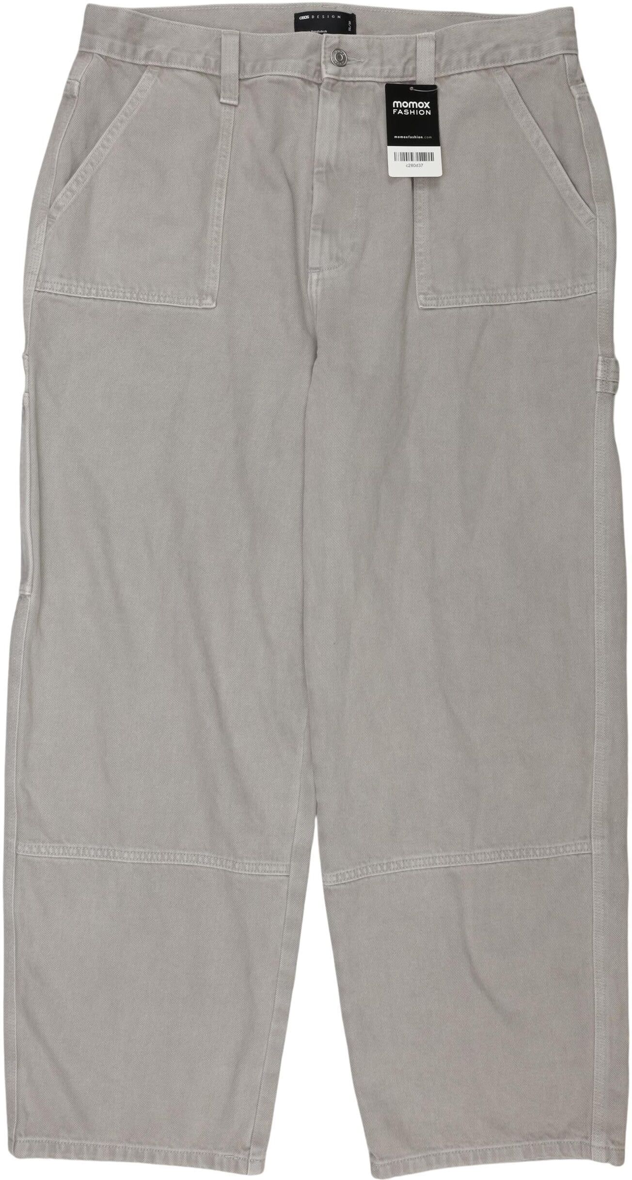 asos Curve Damen Jeans, Grau, Gr. W32, Baumwolle - Second Hand