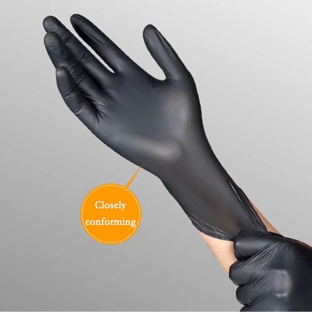 INF Gants jetables en nitrile purifiés - Version épaissie, lot de 100 XL