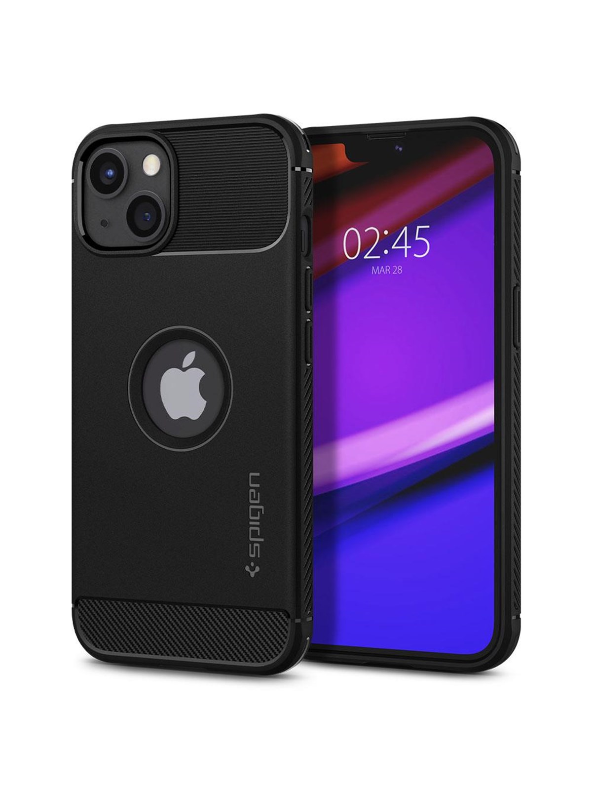 Spigen Rugged Armor - matte black - iPhone 13