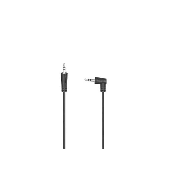 Hama Audiokabel 3,5mm jack 90 graden, stereo mini jack kabel, Zwart, 1,5 m
