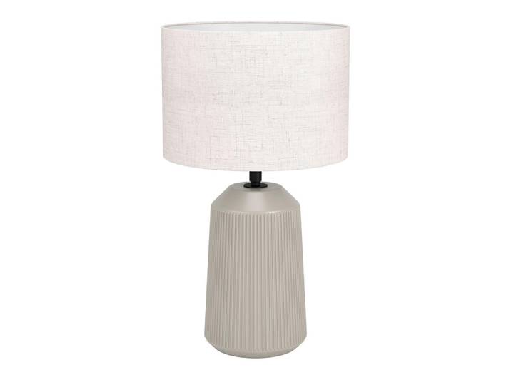 Eglo Tischleuchte, Weiss, Sandfarben, Textil, Keramik, 41.00 cm, Lampen & Leuchten, Innenbeleuchtung, Tischlampen, Tischlampen