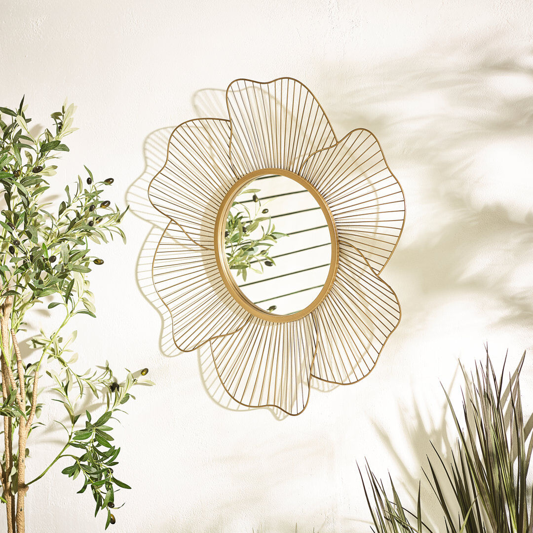 Happy Larry Mirror Gold 80cm H X 80cm W X 3cm D