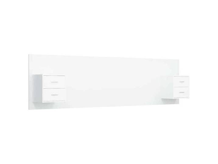 NEW Tête de lit avec armoires Blanc Bois d'ingénierie aspect contemporain_26703