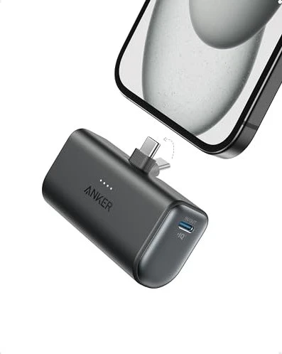 Anker Nano Power Bank 5000mAh, 22,5W, USB-C, Schwarz