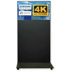 Digitale Infostele 43" Trendline Querformat, schwarz - mit SAMSUNG 24/7 Digital Signage Display inklusive Mediaplayer
