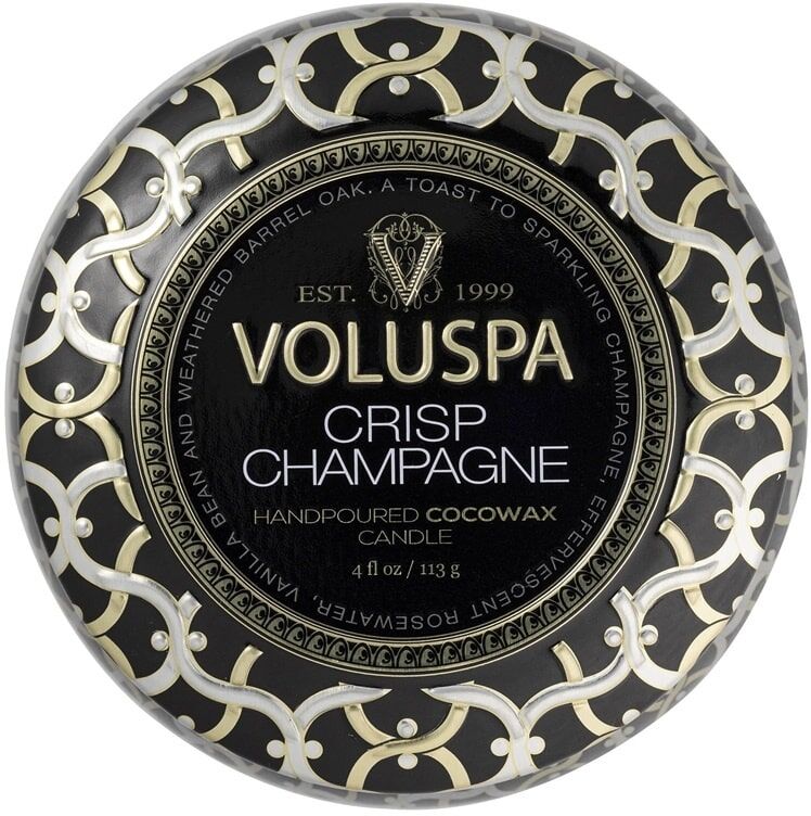 Voluspa Decorative Tin Candle Crisp Champagne 113g