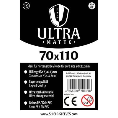 Shield Ultra Matte 19 - 100 Super Sleeves für Kartengröße 70x110 mm