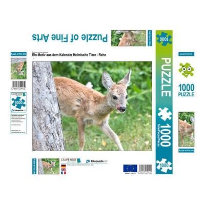 CALVENDO Puzzle Ein Motiv aus dem Kalender Heimische Tiere - Rehe | 1000 Teile Lege-Größe 64x48cm Foto-Puzzle für glückliche Stunden