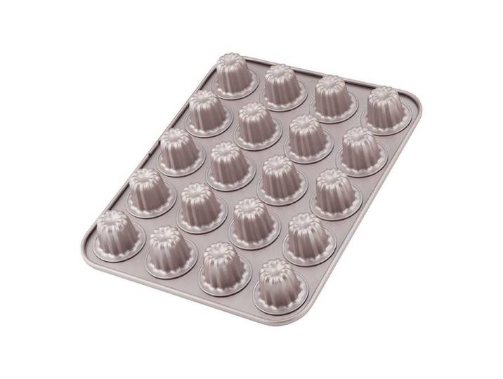 LuxusKollektion Muffinform Mini Canele Form 20 Cups Champagner Gold, (20-tlg)
