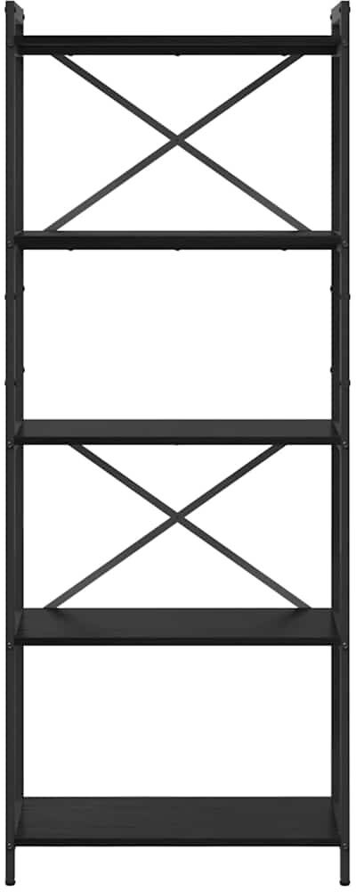 Borough Wharf Steel Bookcase Black (4 Shelves) 153cm H x 60cm W x 30cm D