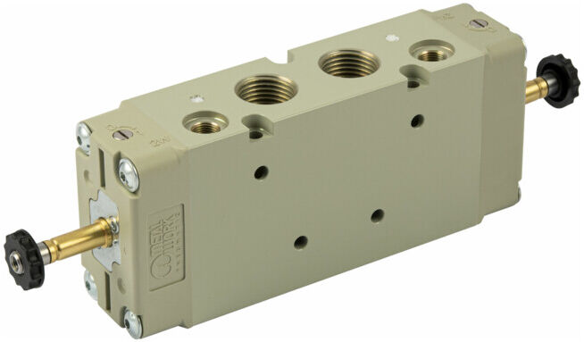 Riegler Électrovanne 5/2 voies, électropneumatique, air de commande ext., bistable, G 1/2 (7030021600)