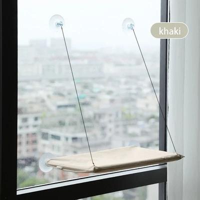 Uplift Picks Heavy Duty Window Cat Hammock Hanging Bed For Indoor Cats khaki