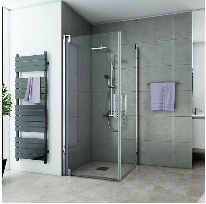 Breuer Europa Design Eckeinstieg mit 2 Drehtüren, 90 cm