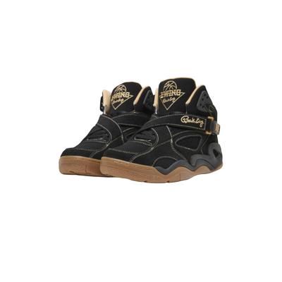 Sneaker EWING "Ewing Ewing Athletics Rouge Sneakers", Herren, Gr. 42.5, schwarz (schwarz gum), Leder, Schuhe Sneaker
