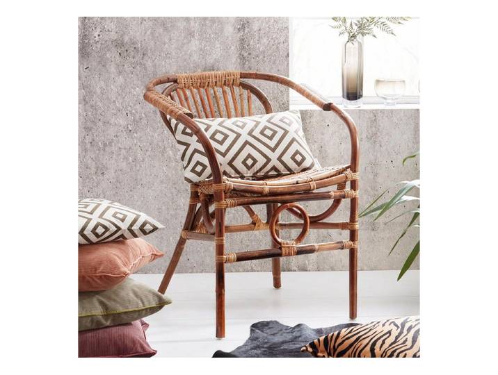 SIT Rattanstuhl Sorrento aus Natur-Rattan im Boho-Stil, Gefertigt aus ungeschältem Rattan