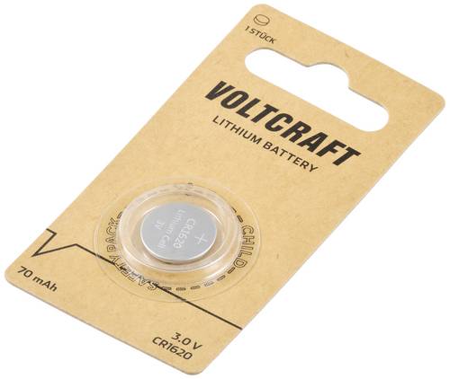 VOLTCRAFT Knopfzelle CR1620 3V 1 St. 70 mAh Lithium LM1620