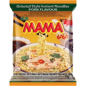 Mama Fertiggericht Pork Flavour, Nudelsuppe mit Schweinegeschmack, je 60g, 30 Stück