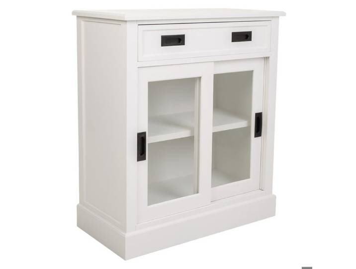 Entrée en bois blanc 80x40x90 5h Blanc Rectangle