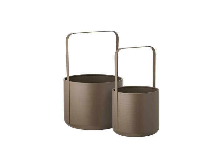 Design Blumentopf „Lilith“ 2er-Set Taupe Nordic Living
