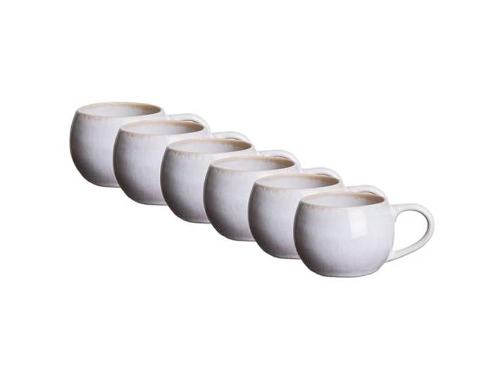 BUTLERS 6er Set Espressotassen Steinzeug - COTTAGE - spülmaschinenfest