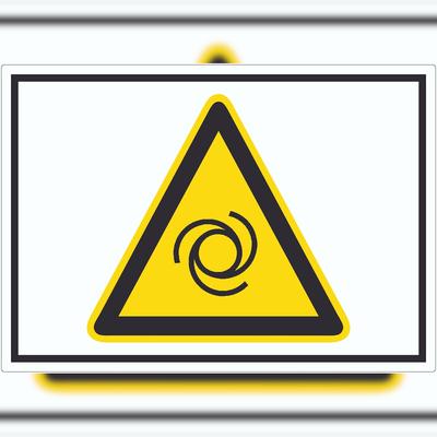 HB-Druck Achtung Automatischer Anlauf Symbol Aufkleber A5 (148x210mm)