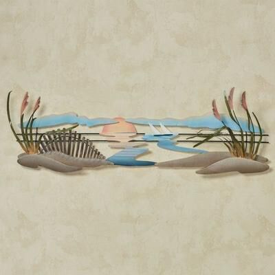 T.i./New Metal Design Sand Dunes Wall Art Blue , Blue