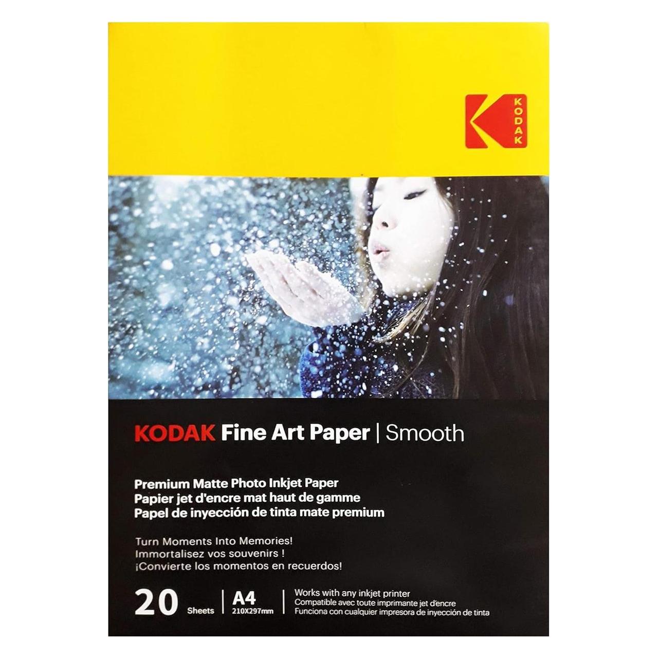 Kodak Fine Art Paper 230g Matte Coated Smooth A4x20 (230 g/m², A4, 20 Stk.) (9891092)