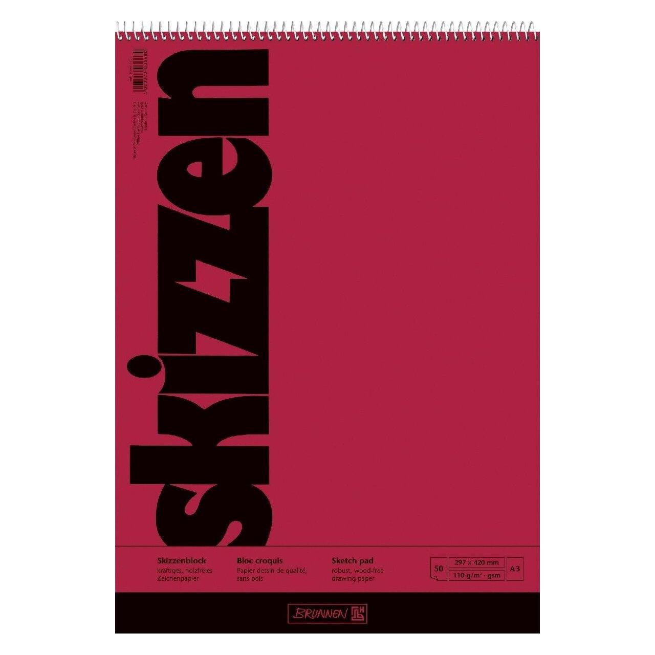 Brunnen 50 Skizzenblock (A3, Blanko, Harter Einband) (1047350)