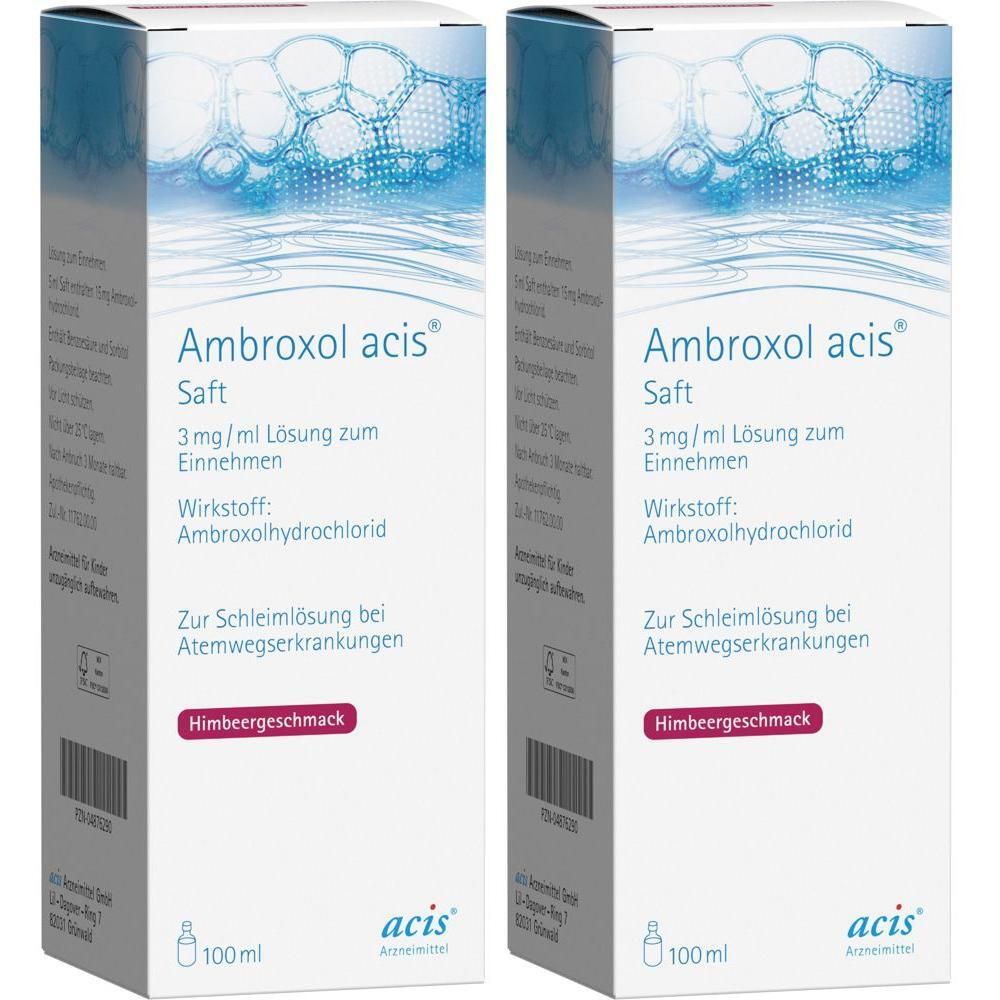Ambroxol acis Saft 2x 2x100 ml Lösung zum Einnehmen
