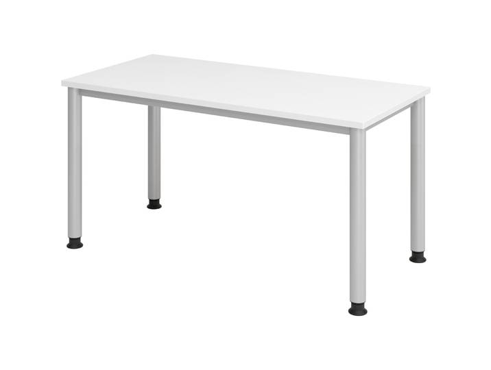 Schreibtisch Office weiss Holzwerkstoff Höhenverstellbar B 140 T 67 cm - Schreibtisch