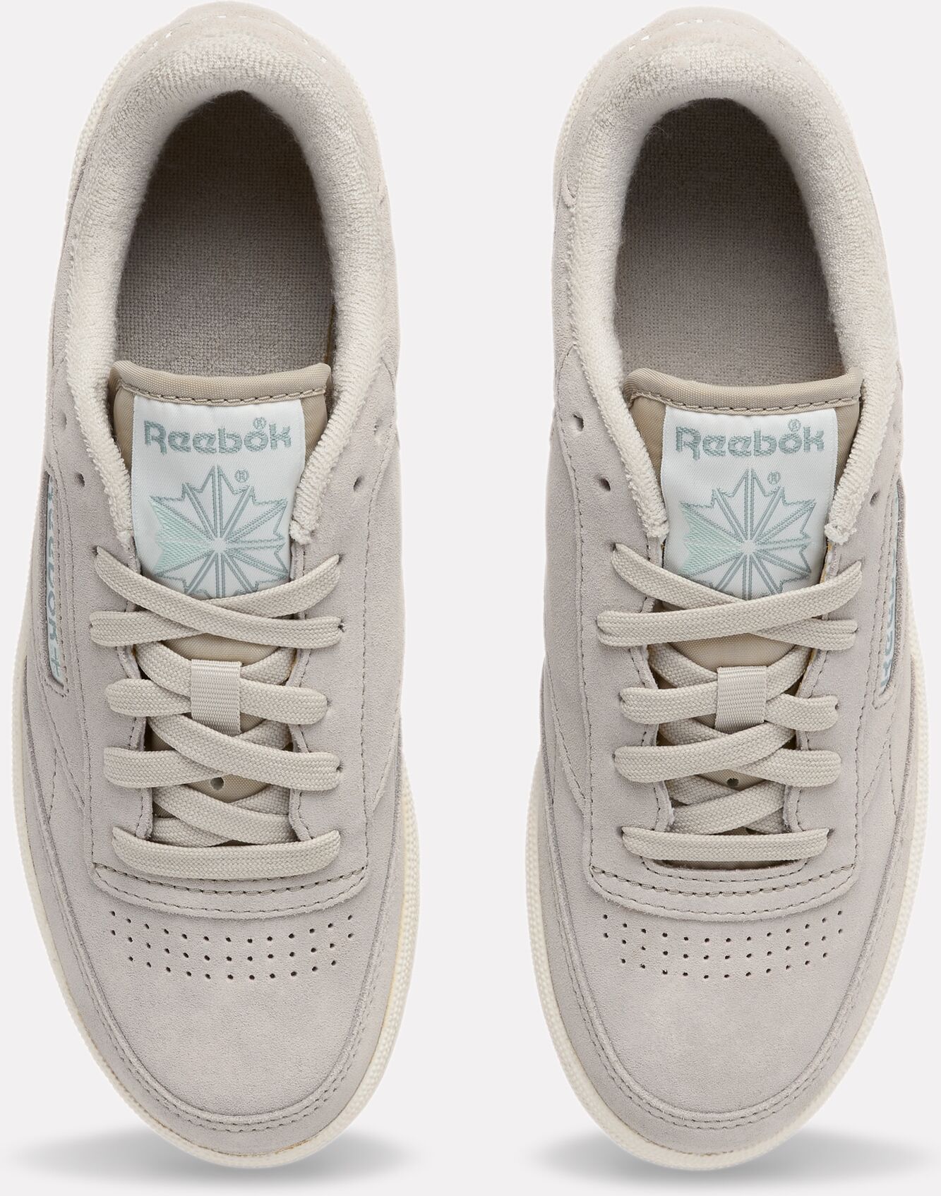 Sneaker REEBOK CLASSIC "CLUB C 85", Damen, Gr. 40, chalk, mineralgrau, stillgrau, Leder, Schuhe Sneaker